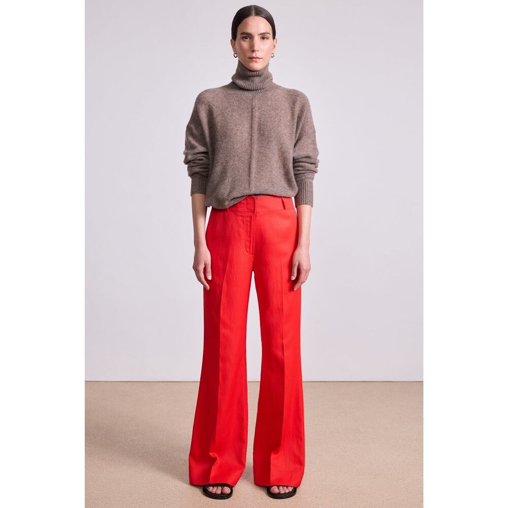 Apiece Apart Adi Wide Leg Trousers Tigerlilly Red - Picture 2 of 9